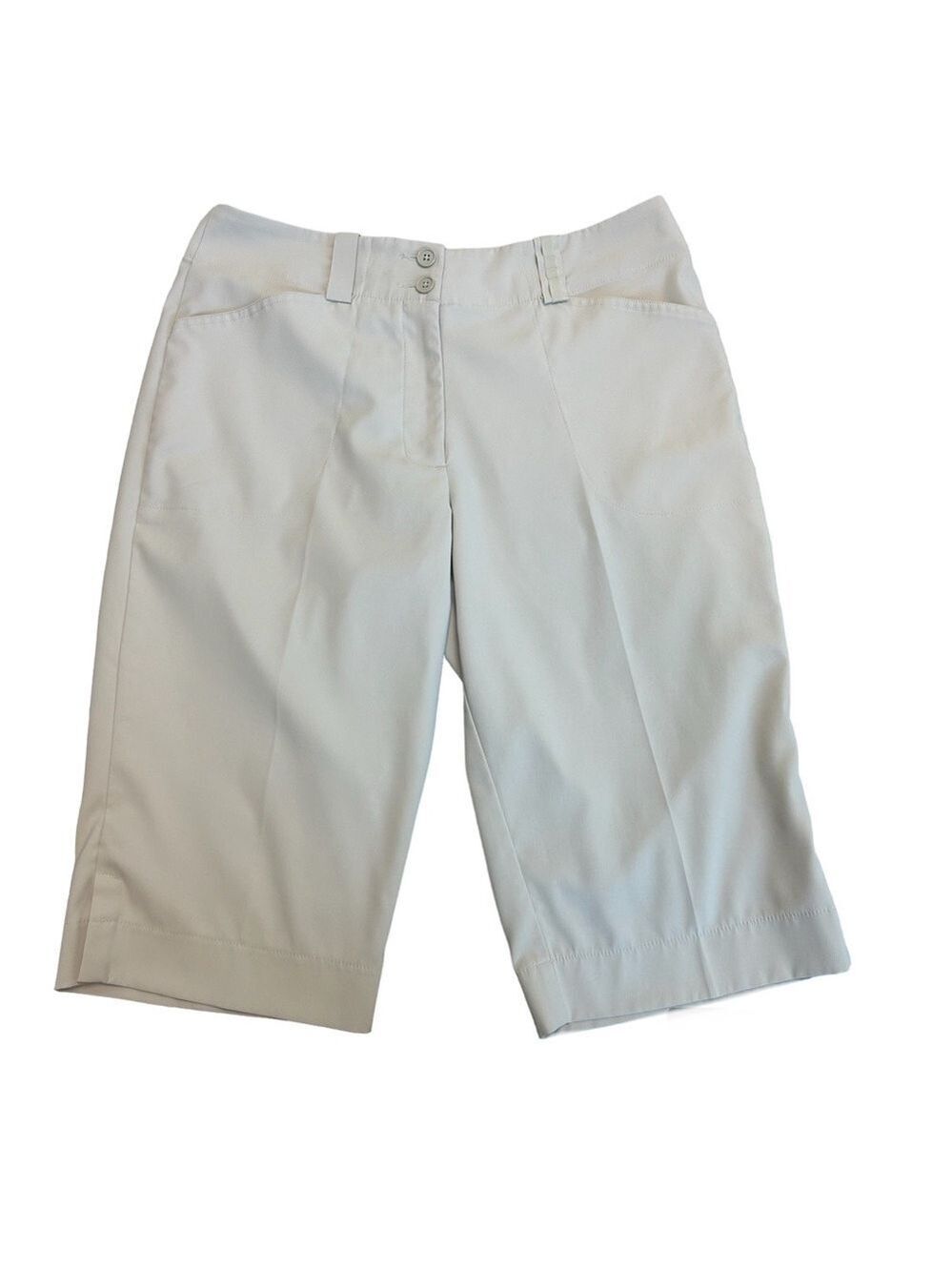 Nike golf women’s dark cream beige Bermuda shorts Sz M